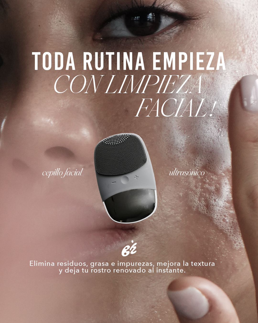 Cepillo facial ultrasonico