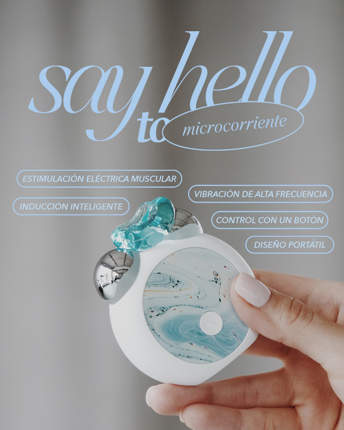 Dispositivo de microcorriente para tonificación facial con Luz led